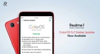Realme 1 getting ColorOs 5.2 update, meet what is special