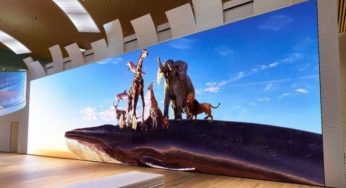 Sony has created a 63-feet super-resolution TV, its passenger bus width