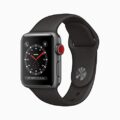 Apple Watch Series 5 GPS 40, 44 mm Space Grey Aluminium Case with Black Sport Band(Black Strap, Regular)